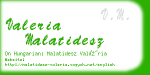 valeria malatidesz business card